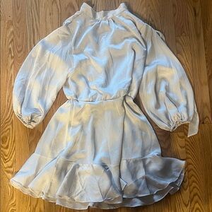 Vici Cream Textured Wrap Dress